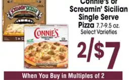 Jewel-Osco Connie's or Screamin' Sicilian Single Serve Pizza offer