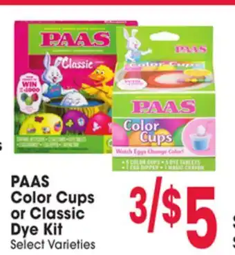 Jewel-Osco PAAS Color Cups or Classic Dye Kit offer