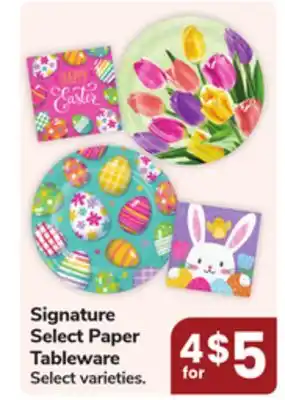 Jewel-Osco Signature Select Paper Tableware offer