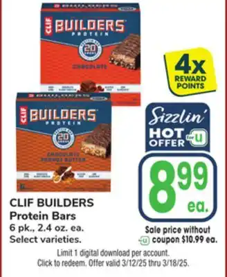 Jewel-Osco CLIF BUILDERS Protein Bars offer