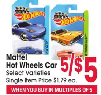 Jewel-Osco Mattel Hot Wheels Car offer