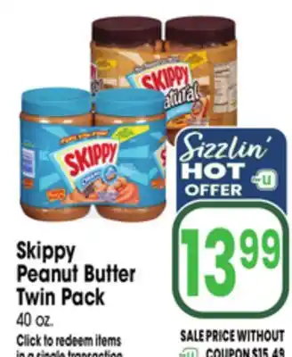 Jewel-Osco Skippy Peanut Butter Twin Pack offer