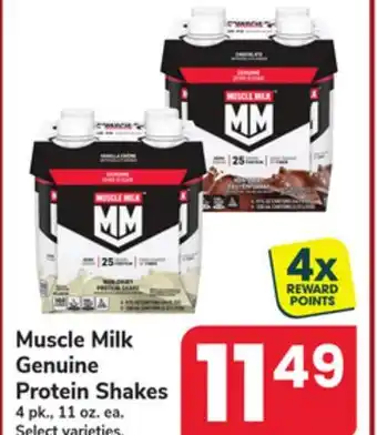 Jewel-Osco Muscle Milk Genuine Protein Shakes 4 pk., 11 oz. ea offer