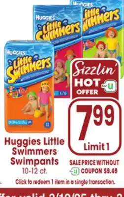 Jewel-Osco Huggies Little Swimmers Swimpants offer