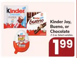 Jewel-Osco Kinder Joy, Bueno, or Chocolate offer