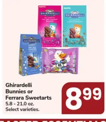 Jewel-Osco Ghirardelli Bunnies or Ferrara Sweetarts offer