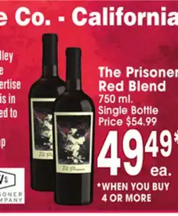 Jewel-Osco The Prisoner Red Blend offer