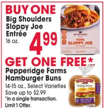 Jewel-Osco Big Shoulders Sloppy Joe Entrée offer