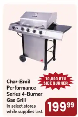 Jewel-Osco Char-Broil Performance Series 4-Burner Gas Grill offer