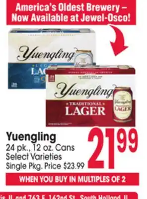 Jewel-Osco Yuengling offer