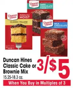 Jewel-Osco Duncan Hines Classic Cake or Brownie Mix offer