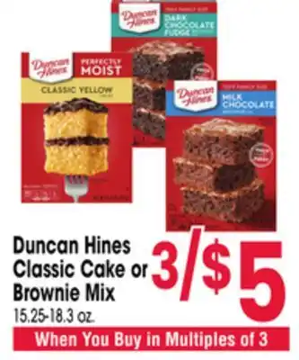 Jewel-Osco Duncan Hines Classic Cake or Brownie Mix offer