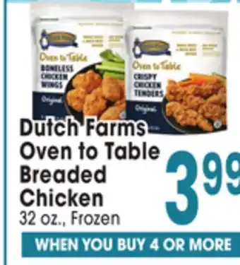 Jewel-Osco Dutch Farms Oven to Table Breaded Chicken offer