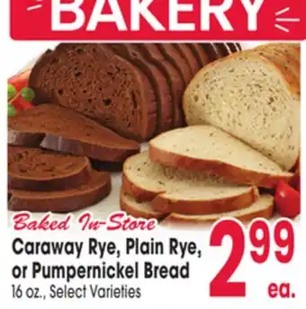 Jewel-Osco Rye, Caraway Rye, Plain Rye, or Pumpernickel Bread offer