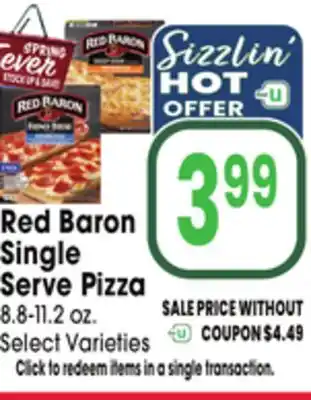 Jewel-Osco Red Baron Single Serve Pizza offer