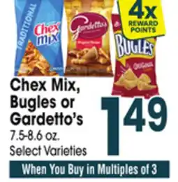 Jewel-Osco Chex Mix, Bugles or Gardetto's offer