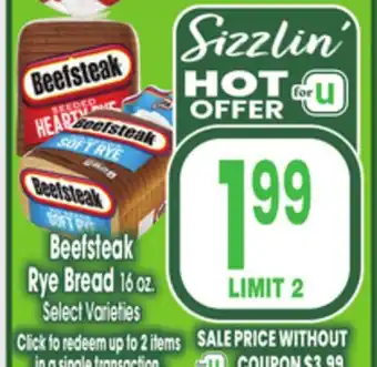 Jewel-Osco Beefsteak Rye Bread offer