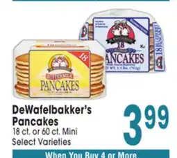 Jewel-Osco DeWafelbakker's Pancakes offer