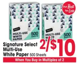 Jewel-Osco Signature Select Multi-Use White Paper offer