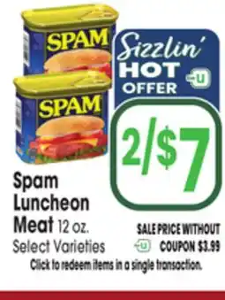 Jewel-Osco Spam Luncheon Meat offer