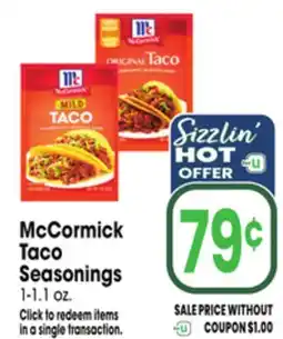 Jewel-Osco McCormick Taco Seasonings offer