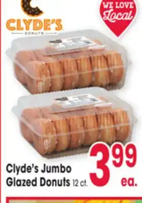 Jewel-Osco Clyde's Jumbo Glazed Donuts offer