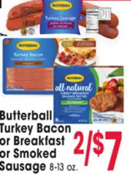 Jewel-Osco Butterball Turkey Bacon or Breakfast or Smoked Sausage 8-13 oz offer