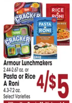 Jewel-Osco Armour Lunchmakers 2.44-2.67 oz. or Pasta or Rice A Roni 4.3-7.2 oz offer