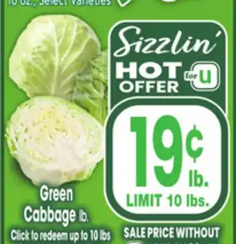 Jewel-Osco Green Cabbage offer