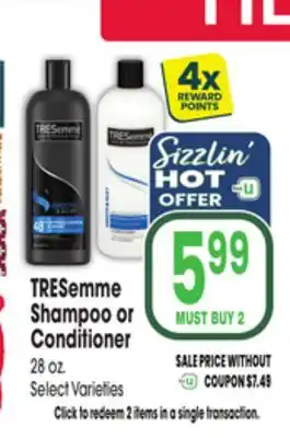 Jewel-Osco TRESemme Shampoo or Conditioner offer