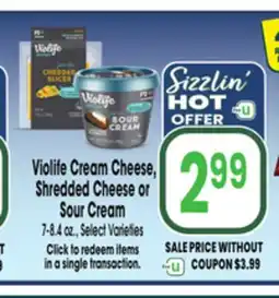 Jewel-Osco Violife Cream Cheese, Shredded Cheese or Sour Cream offer