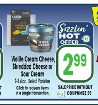 Jewel-Osco Violife Cream Cheese, Shredded Cheese or Sour Cream offer