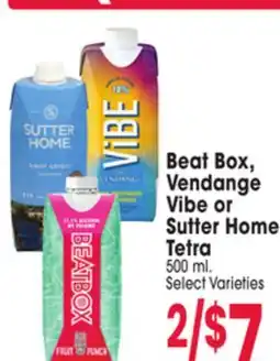 Jewel-Osco Beat Box, Vendange Vibe or Sutter Home Tetra offer