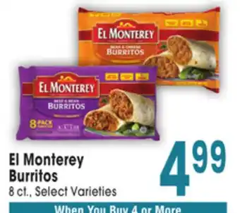 Jewel-Osco El Monterey Burritos offer