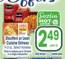 Jewel-Osco Lean Stouffers or Lean Cuisine Entrees offer