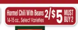 Jewel-Osco Hormel Chili With Beans offer