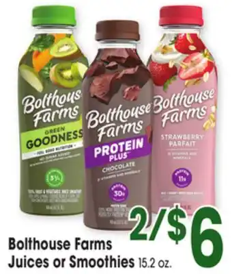 Jewel-Osco Bolthouse Farms Juices or Smoothies offer