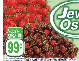 Jewel-Osco Red Cherries lb., or Strawberries 1 lb. pkg offer