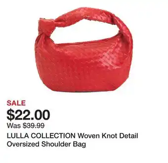 Marshalls LULLA COLLECTION Woven Knot Detail Oversized Shoulder Bag offer