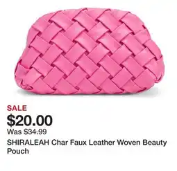 Marshalls SHIRALEAH Char Faux Leather Woven Beauty Pouch offer