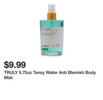 Marshalls TRULY 5.75oz Tansy Water Anti Blemish Body Mist offer