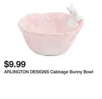 Marshalls ARLINGTON DESIGNS Cabbage Bunny Bowl offer