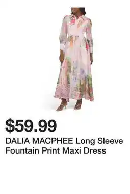 Marshalls DALIA MACPHEE Long Sleeve Fountain Print Maxi Dress offer