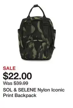 Marshalls SOL & SELENE Nylon Iconic Print Backpack offer