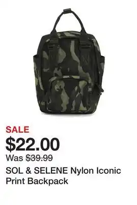 Marshalls SOL & SELENE Nylon Iconic Print Backpack offer