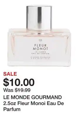 Marshalls LE MONDE GOURMAND 2.5oz Fleur Monoi Eau De Parfum offer