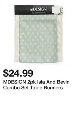 Marshalls MDESIGN 2pk Isla And Bevin Combo Set Table Runners offer