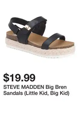 Marshalls STEVE MADDEN Big Bren Sandals (Little Kid, Big Kid) offer