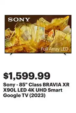 Best Buy Sony - 85 Class BRAVIA XR X90L LED 4K UHD Smart Google TV (2023) offer