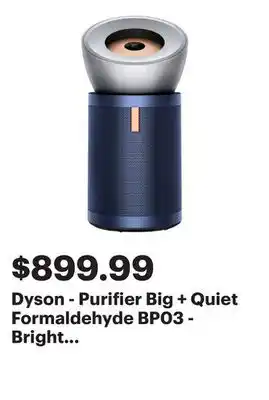 Best Buy Dyson - Purifier Big + Quiet Formaldehyde BP03 - Bright Nickel/Prussian Blue offer